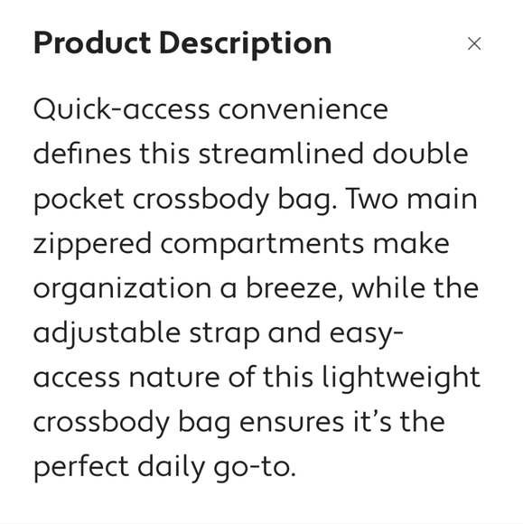 Baggallini Double Zip Anytime Crossbody - Picture 13 of 15